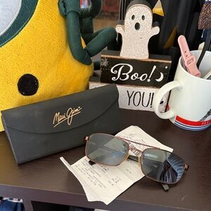 Maui Jim Brown Aviator Sunglasses